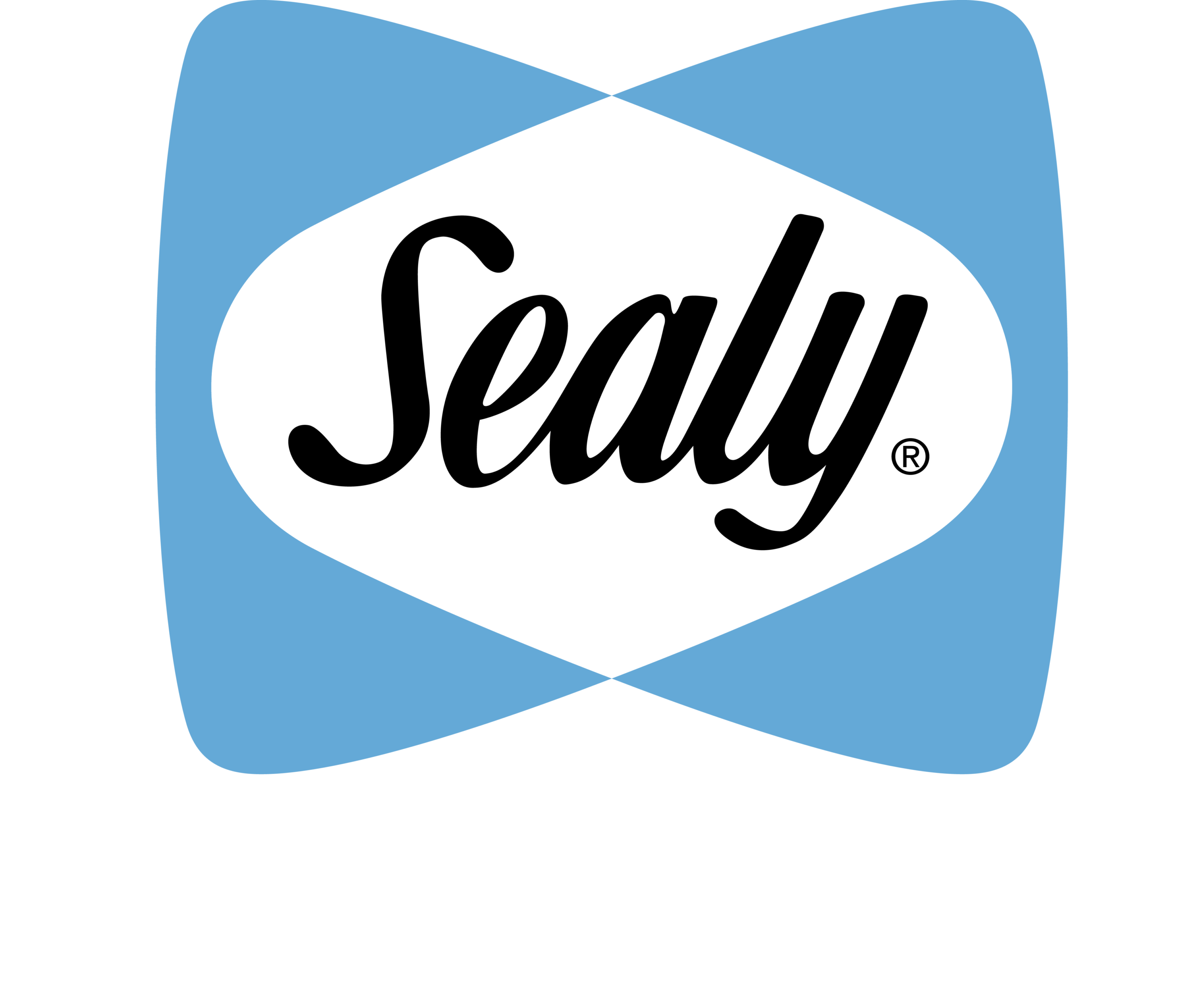 Sealy Logo with Tagline_Portrait 4col Negative