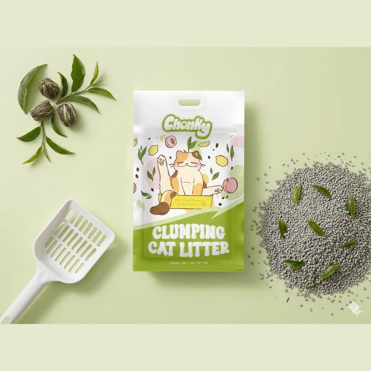 Chonky Litter — tofu-based clumping cat litter
